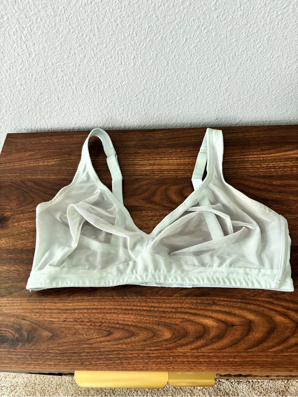 CUUP Sheer Mesh Bralette in Light Mint